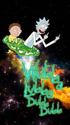 Rick And Morty Lubba Morty Rick Sanchez Space Wubba Wubba Lubba Dubb Dubb Matte Finish Poster Paper Print