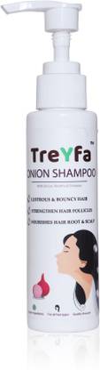 TREYFA ONION HAIR FALL SHAMPOO FOR HAIR GROWTH & HAIR FALL CONTROL, WITH ONION, WHEAT PROTINE & SHIKAKAI