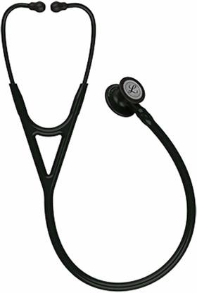 3M Littmann Cardiology IV Diagnostic Stethoscope, Black-Finish Chestpiece, Black Tube, Stem and Headset, 27 inch, 6163 Cardiology Stethoscope