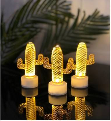 SJS RETAIL STORE LLP Diwali Festival Decorative Lights Using Home'S,Hall'S & Living Room Mini Cactus Night Light Lamp LED Light Decoration Light, Set of 12pc Night Lamp