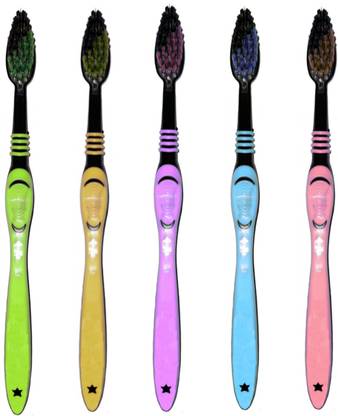 SATYA JYOTI BLACK GOLD EXTRA FLEXY Medium Toothbrush