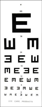 ECP Eye Testing "E" Vision Test Chart