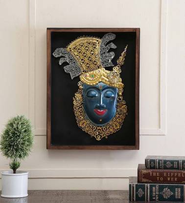 sparkle n shine THAKURJI Shreenath ji Frame for home , temple, room beautiful art work with LED (21X2X16 inch)