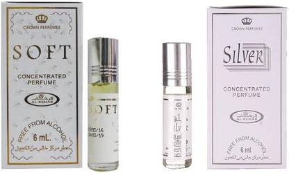 AL- REHAB Soft & Silver Attar Combo Pack Floral Attar