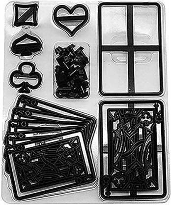 noble foods DIY 28pcs Plastic Creative Poker Card Cookie Cutter Sugarcraft Fondant Cutter Poker Set Cupcake Cake Cutting Mold Handmade Cake Decorating Tools Pastry Cutter