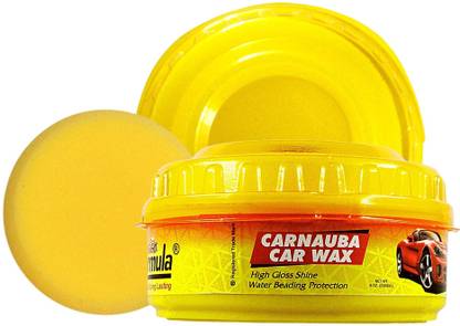 samtech Car Wax Polish Cream Paste - Carnauba Car Wax Glossy Shiny Coating with Applicator Sponge BSTGM03 Vehicle Interior Cleaner