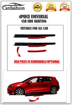 cardashion 4 Pc Car Side Skirting Universal RC NEW Universal Car Side Skirts (2pcs) Body Kit Suitable For All Cars Car Spoiler