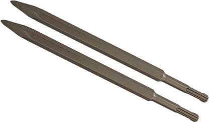 DUMDAAR Heavy duty 2pc Point Chisel hammer bit For Concrete/Brick/Wall/Tile Slotting Drilling Excellent built quality 14x250mm