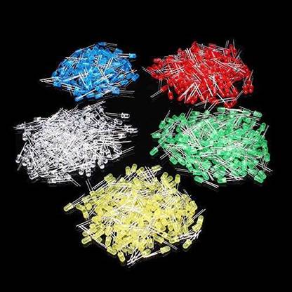 Diktmark LED Diode Kit Mixed Color : Red, Green, Yellow, Blue, White (100 Pieces) Light Electronic Hobby Kit