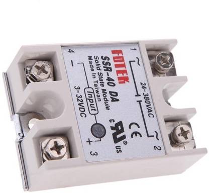 V-YAN 24V-380V 40Amp 250V SSR-40 DA Solid State Relay Module 3-32V DC To AC Electronic Components Electronic Hobby Kit