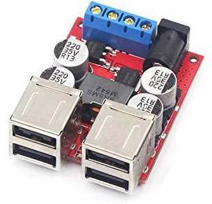 xcluma 8V - 35V Turn 5V 8A Power Supply Step-Down Module 4 Port USB Output Mobile car Charger Electronic Components Electronic Hobby Kit