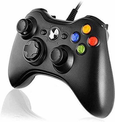 PSS Xbox 360 Wired Controller, Wired USB Game Controller Gamepad Joystick with Dual Vibration and Shoulders Buttons for Microsoft Xbox 360/Xbox 360 Slim/PC Windows 7/8/10 (Black)  Gamepad