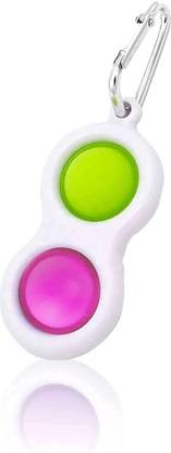 Aganta Simple Dimple Pop it Keychain Simple Dimple Fidget Toy Popit Keychain Push Bubble Key Chain Stress Relief Toys For Adults Multipurpose Pop Keychain Toy
