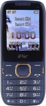 IAIR Basic Feature Dual Sim Mobile Phone with 2800mAh Battery, 2.4 inch Display Screen, 0.8 mp Camera with Big LED Torch (FPS8, Navy Blue)
