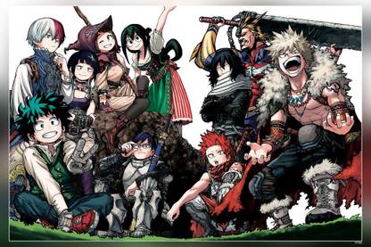 My Hero Academia All Might Eijiro Kirishima Matte Finish Poster Paper Print