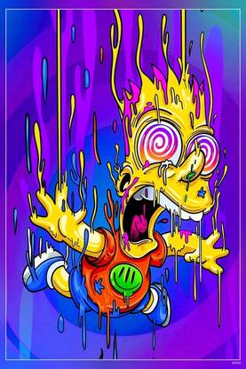Bart Simpson Anime Super Matte Finish Poster Paper Print