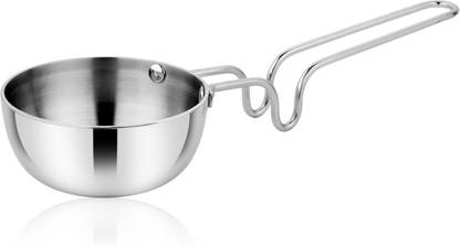 PRABHA Heavy Gauge Tadka Pan with Handle Unbreakable Tadka Pan 12.5 cm diameter 0.55 L capacity