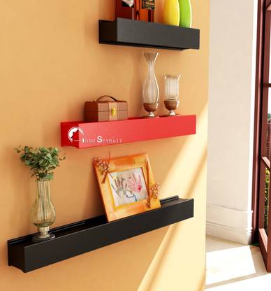 Flipkart Perfect Homes Wooden Wall Shelf For Home Decor MDF (Medium Density Fiber) Wall Shelf