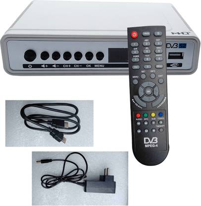 13-HI-13 Digital satellite receiver 1080P HD DVB-T Set Top Box with Remote Controller,Interface, MPEG-2 / MPEG-4 / H.264 Compression Format white Media Streaming Device