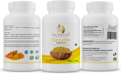 Goldenacacia CURCUMIN 1000mg 200 TABLETS