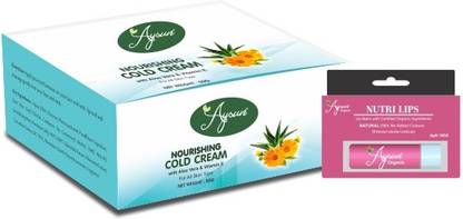 Aysun Nourishing Cold Cream & Nutri Lip Balm Combo Pack of 2