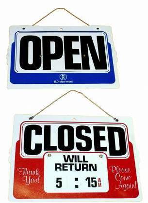 Greeshma 'Open - Close', we are Closed Will Return' Hanging Sign Board Door Hanger