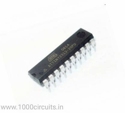 SSS P0312: Preprogrammed Microcontroller ATTINY2313 for circuit AVR ISP Serial Programmer (AVR910) on www.1000circuits.in Miscellaneous Electronic Hobby Kit