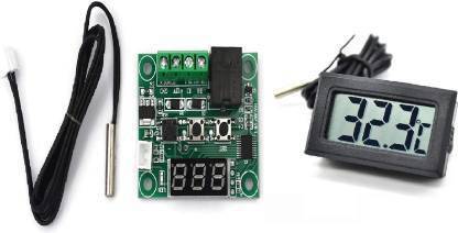 IDUINO W1209 50~100 digital temperature controller thermostat Mini LCD digital thermometer sensor wired for Room temperaure/fridges, Indoor Outdoor Portable Pocket LCD Electronic Temperature Meter Tester Instant Read Thermocouple Temperature Sensor and Controller Temperature Sensor and Controller Electronic Hobby Kit
