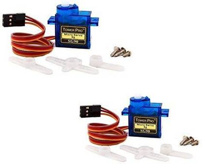 Easy Electronics 2 Pcs SG90 Tower Pro Micro Servo Motor (Pack of 2) Electronic Components Electronic Hobby Kit