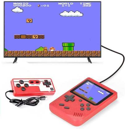 PSS Retro SUP 400 in 1 Game Box Console Handheld Classical Video Game with TV Output Gaming Console with Remote Control Mario/Tank/Turtles/Mortal Kombat (Multicolor) 30 GB with 400