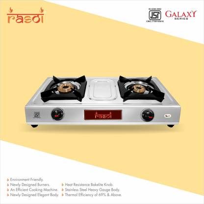 Rasoi Neptune 2B Stainless Steel Manual Gas Stove