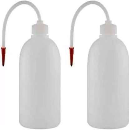 Charu Enterprises Low Density Polyethylene Wash Bottle 500ML with unbreakable tube(Pack of 2) Laboratory Dropper Bottle