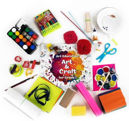 Sparklebox 6 In 1 DIY Art and Craft Fun Learning Educational Kit & Book for Kids (Grade 3) | Volume 1 | Age 8 Years and Above | Perfect Art and Craft Learning Activities | Drawing, Painting, Coloring Kit | Includes Paper Crafts, Child-Safe Scissor and Glue | Gift for Boys & Girls.