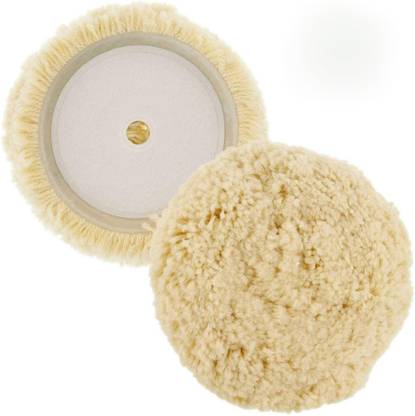 uptodatetools 7" Wool Polishing Pads,Pure Wool Buffing Pad with Hook and Loop for Car Motorcycle Vehicle Polisher