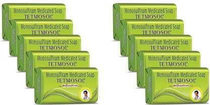 Tetmosol मोनोसल्फीराम मेडिकेटेड सोप त्वचा के संक्रमण, चकत्ते, खुजली और घावों के लिए (10 x 100 g)