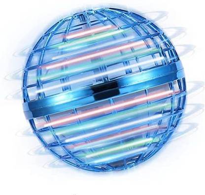 Galactic New Flying Ball Toys Globe Shape Mini Drone Flying Toy,Built-in RGB Lights Spinner 360° Rotating Spinning UFO Safe for Kids Adults Magic Flying Toys Outdoor Indoor (Multi color)