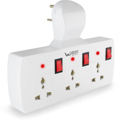 Ubon 3 Universal Socket Extension Cord With power OFF/ON Switch 3  Socket Extension Boards