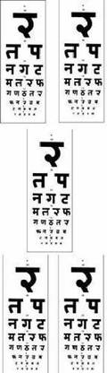 ECP eye test chart "HINDI"COMBO Vision Test Chart