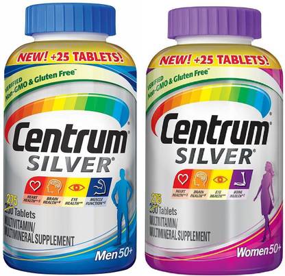 Centrum Silver Men's 50 Plus + & Women 50 Plus + Multivitamin/Multimineral Supplement