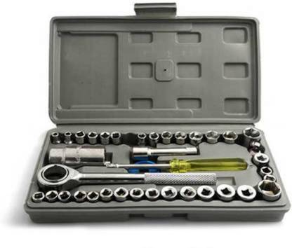 UKRAINEZ 40 PCS Socket Wrench Set P-35 40 in 1 Pcs Wrench Tool Kit Single Sided Socket Wrench