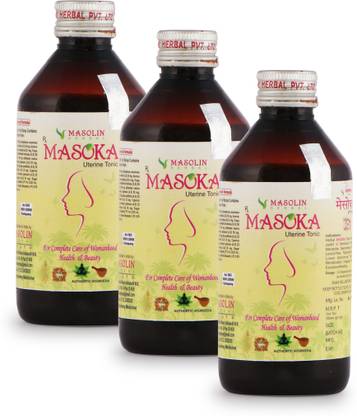 masolin MASOKA AYURVEDIC UTERINE TONIC SYRUP 200ML - PACK OF 3