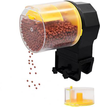 Qpets Duble Fish Feeder Box Aquarium Automatic Fish Feeder Auto Fish Food Dispenser for Aquarium Food Tank Feeder Timer Aquarium Food Feeder Feeding Timer Fish Tank Dispenser Digital Automatic and Manual Fish Feeder