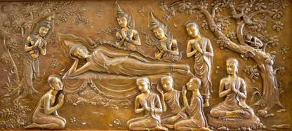 imbue Buddha self adhesive vinyl painting without frame Digital Reprint 36 inch x 48 inch Painting