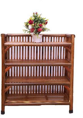 RAINBOW Wood, cane shoe rack for office and multipurpose use Engineered Wood Shoe Rack Solid Wood Shoe Rack