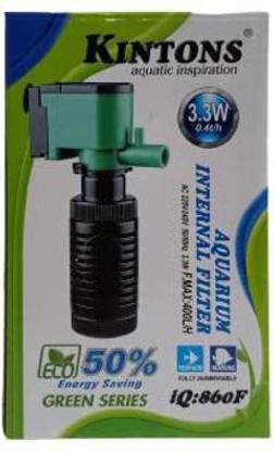 kintons IQ:860F ECO Green Series Energy Saving Aquarium Internal Mini Filter | Power : 3.3W | Output : 400L/H Corner Aquarium Filter