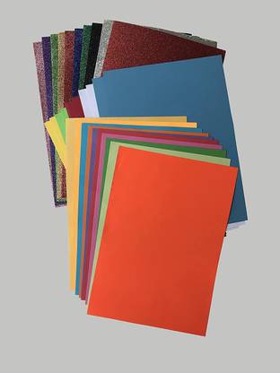 the brown box 3-in-1 Craft Sheet Combo (Chart Paper, Origami Sheets, Foam Glitter Sheet)