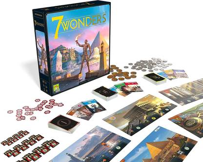 games vision 7 Wonders Board Game (Base Game) - New Edition | Family Board Game | Board Game for Adults and Family | Civilization and Strategy Board Game Strategy & War Board Game