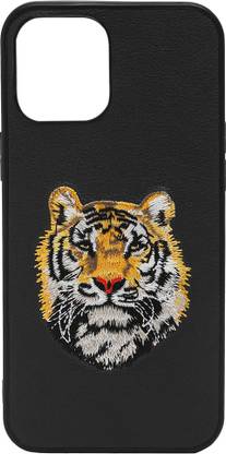 Treemoda Back Cover for Treemoda Black Tiger Leather Case For Apple iPhone 13 Promax