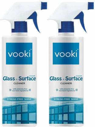 vooki Smooth Glass Surface Cleaner, Non-Toxic, ECO Friendly - Pack of 2