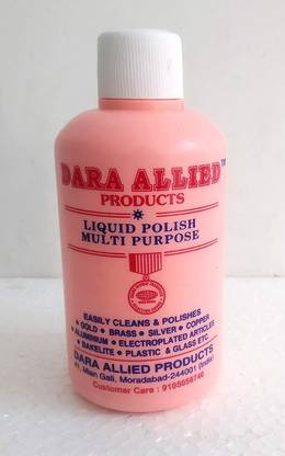 FOUR CORNERS Dara Allied Liquid (Brass, Copper, sterling silver, aluminum, stainless steel and gold) Metal Polish Kitchen Cleaner 100 ml ( Pack of 1) Stain Remover